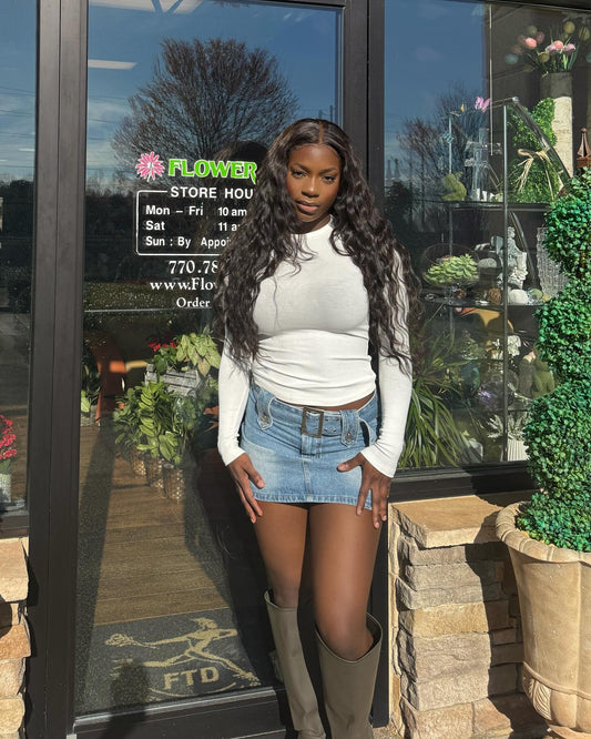 BASICS Rib-Knit Solid Tee