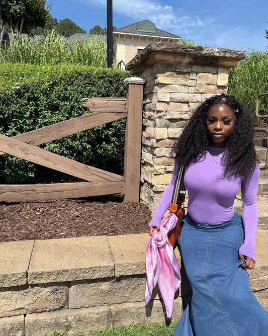 ICON Flap Pocket Mermaid Hem Denim Skirt